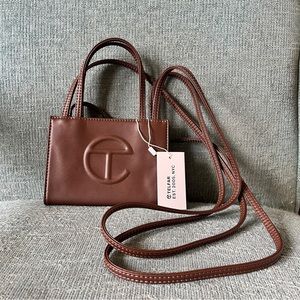 NWT TELFAR SMALL CHOCOLATE SHOPPING BAG